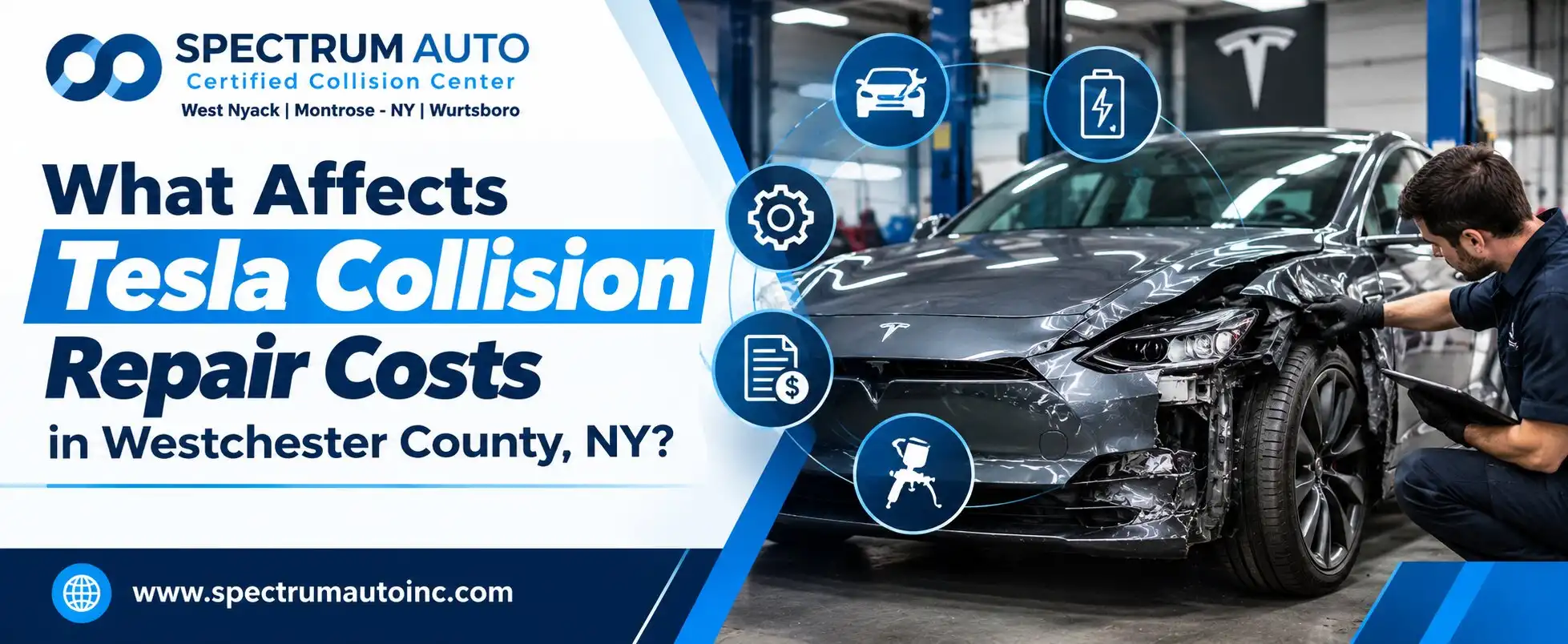 What Affects Tesla Collision Repair Costs in Westchester County, NY?